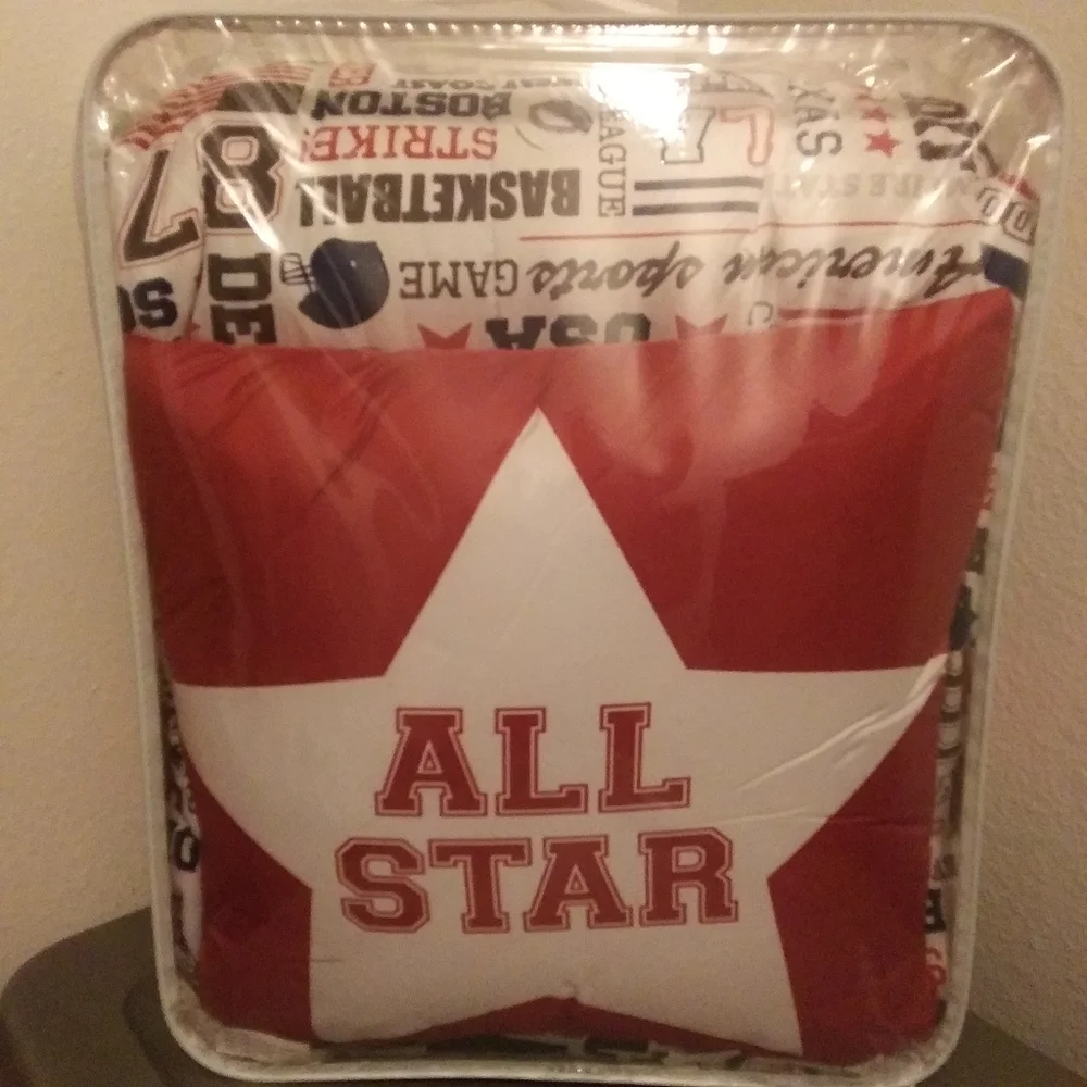 3pc twin comforter set with decorative pillow All Star